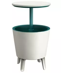 Tavolino portaghiaccio portatile keter 'cool bar' bianco, 49,5x49,5x84,5 cm